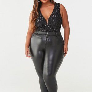 Plus Size Sequin Bodysuit - Size 2X